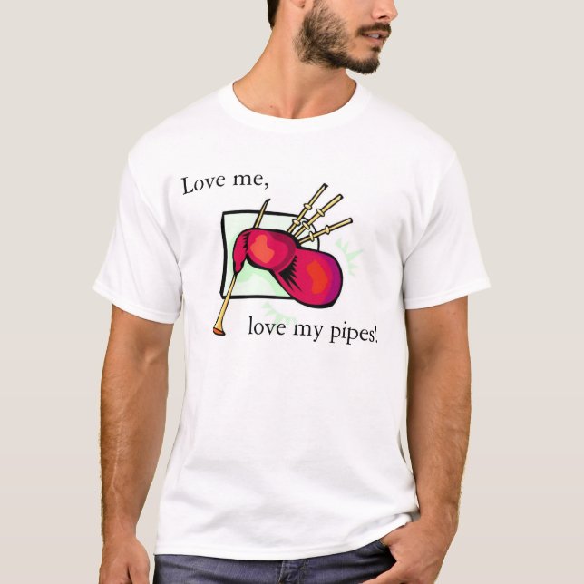 T-shirt Aimez mes cornemuses (Devant)
