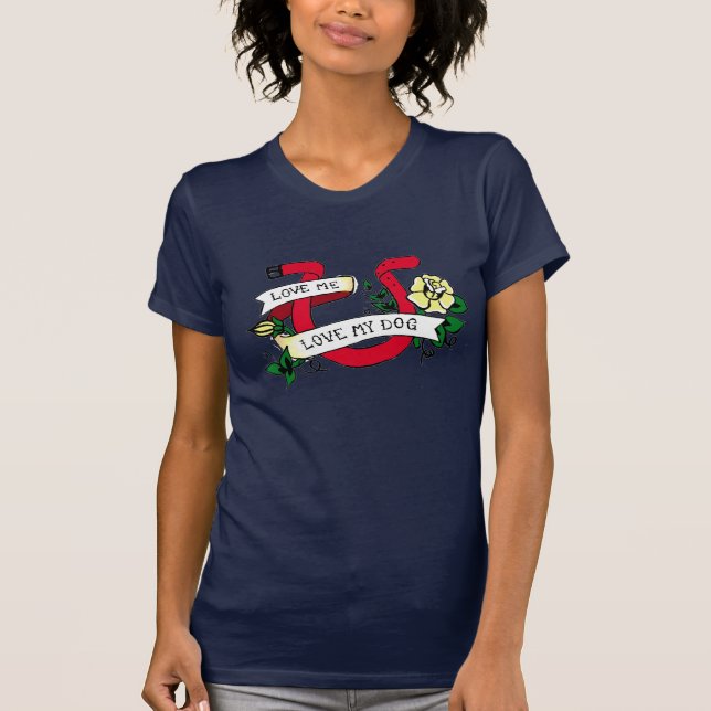 T-shirt Aimez-moi, aimez mon chien (Devant)