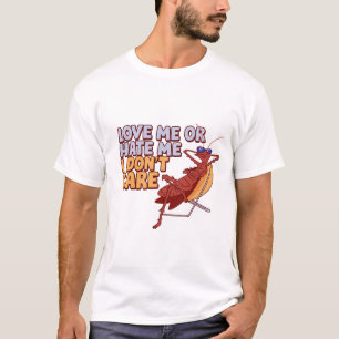 T-shirt Aimez-moi ou détestez-moi Je m'en fiche, dessin an