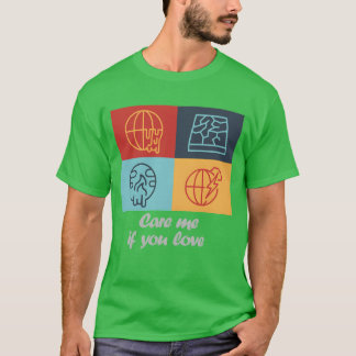T-shirt Aimez-moi si vous vous souciez rétro