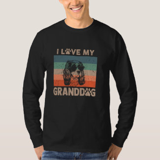 T-shirt Aimez Mon Grand-Chien Cavalier Grand-Mère Grand-Mè