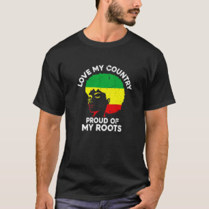 T-shirt Aimez Mon Pays Fier De Mes Racines Femme Africaine