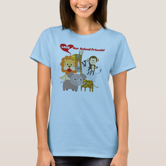 T-shirt Aimez nos amis animaux (Devant)