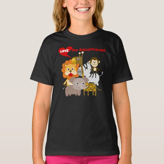 T-shirt Aimez nos amis animaux (Devant)