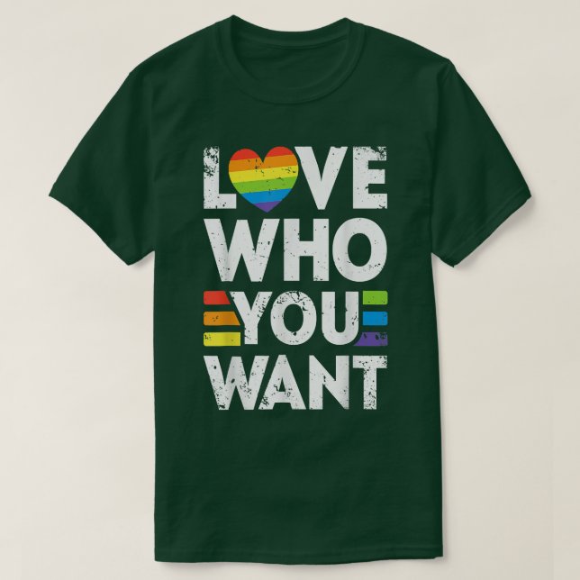 T-shirt Aimez qui vous voulez Gay pride LGBT Hommes Femmes (Design devant)