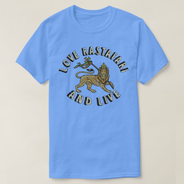 T-shirt Aimez Rastafari Et Vivez 1976 (Design devant)