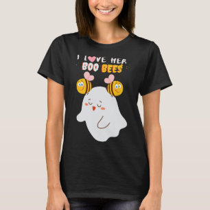 T-shirt Aimez Son Boo Bees Drôle Halloween Couple Husband 