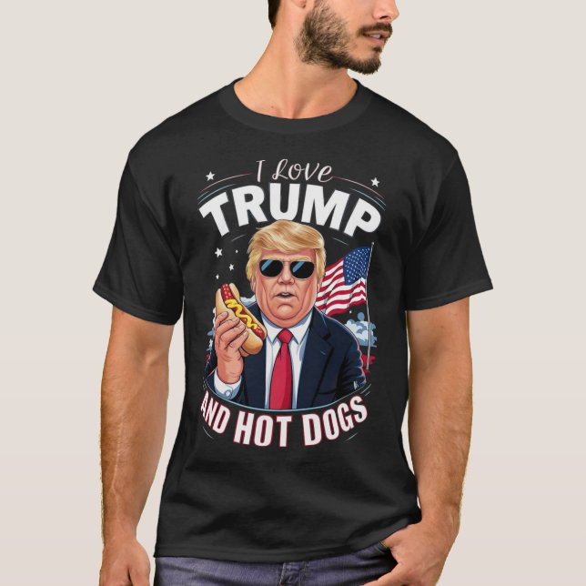 T-shirt Aimez Trump Et Les Chiens Chauds - Hilarious Conse (Devant)