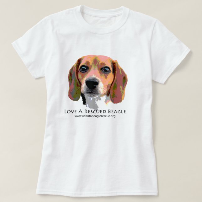 T-SHIRT AIMEZ UN BEAGLE SECOURU (Design devant)