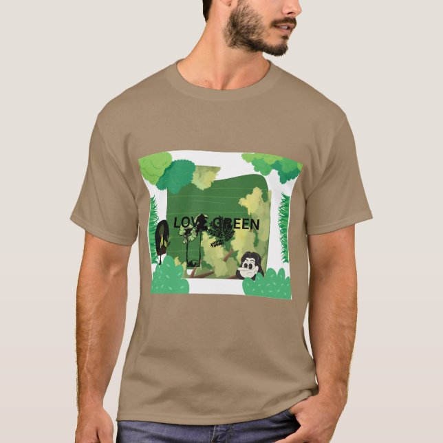 T-SHIRT AIMEZ VERT (Devant)