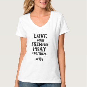 T-shirt Aimez vos ennemis Jésus Retro Vintage chrétien
