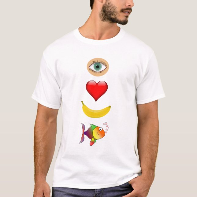 T-shirt Aimez vos poissons de banane ! (Devant)