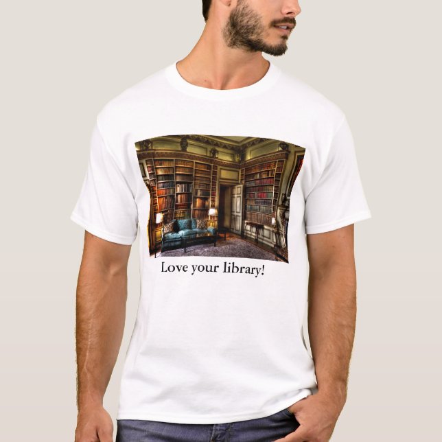 T-shirt Aimez votre bibliothèque ! (Devant)