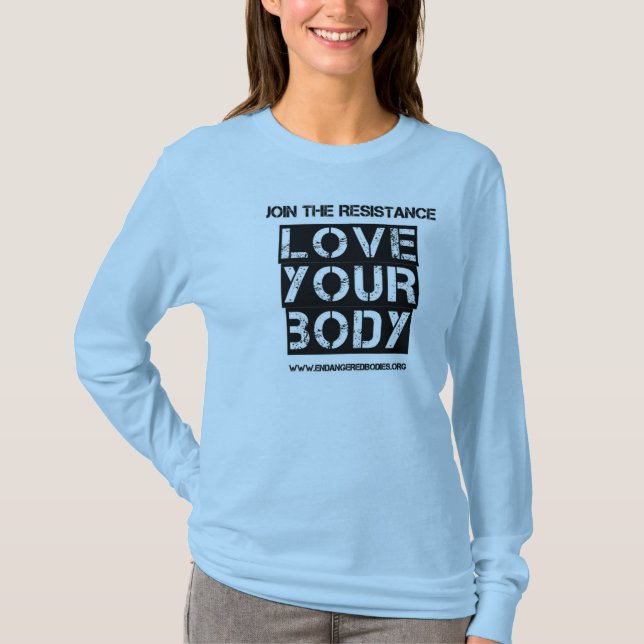 T-SHIRT AIMEZ VOTRE CORPS (Devant)