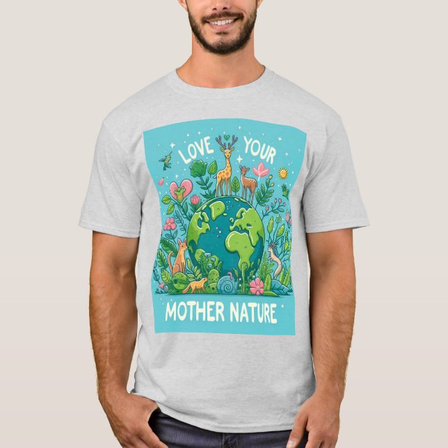T-shirt Aimez votre mère (Nature) (Devant)