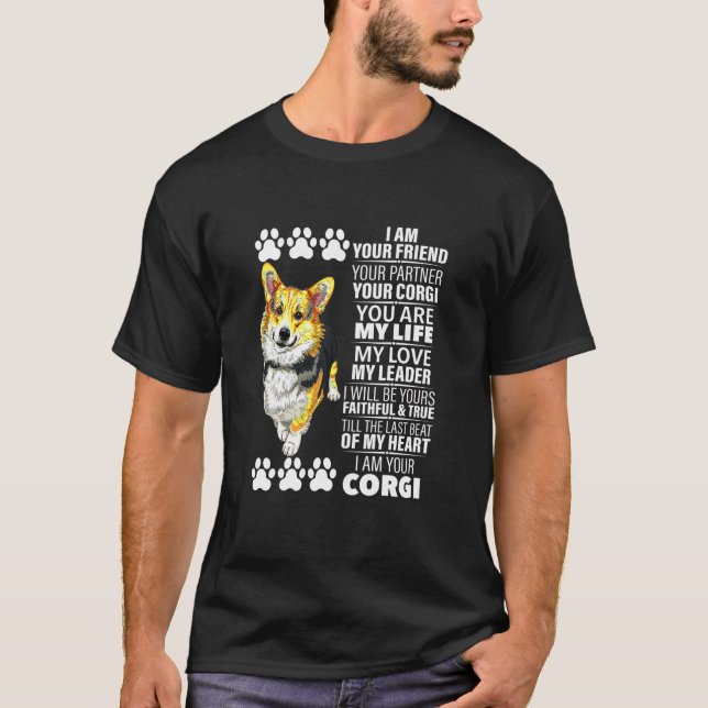 T-shirt Aimez votre partenaire Votre Corgi (Devant)