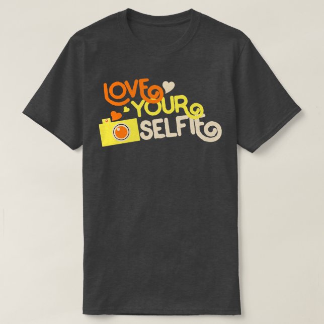T-shirt Aimez votre selfie (Design devant)