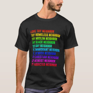 T-shirt Aimez Votre Voisin Votre Voisin Sans Abri