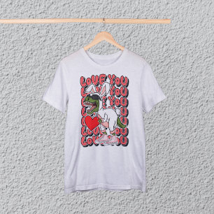 T-shirt Aimez-vous, Dinosaure mignon en costume lapin