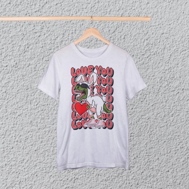 T-shirt Aimez-vous, Dinosaure mignon en costume lapin (Créateur téléchargé)