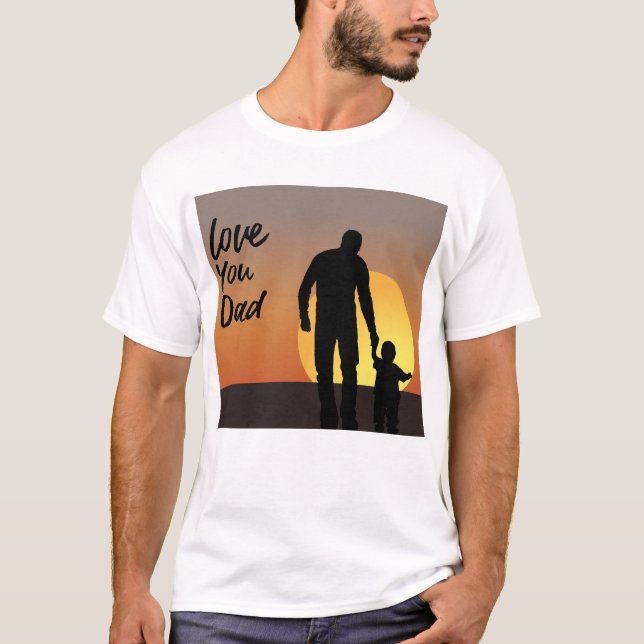 T-shirt Aimez-vous papa Père Son Bond Fête des pères (Devant)