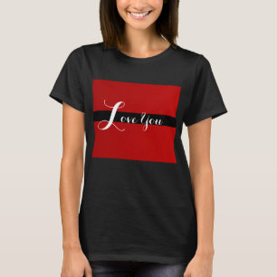 T-shirt Aimez-vous - Rouge carré