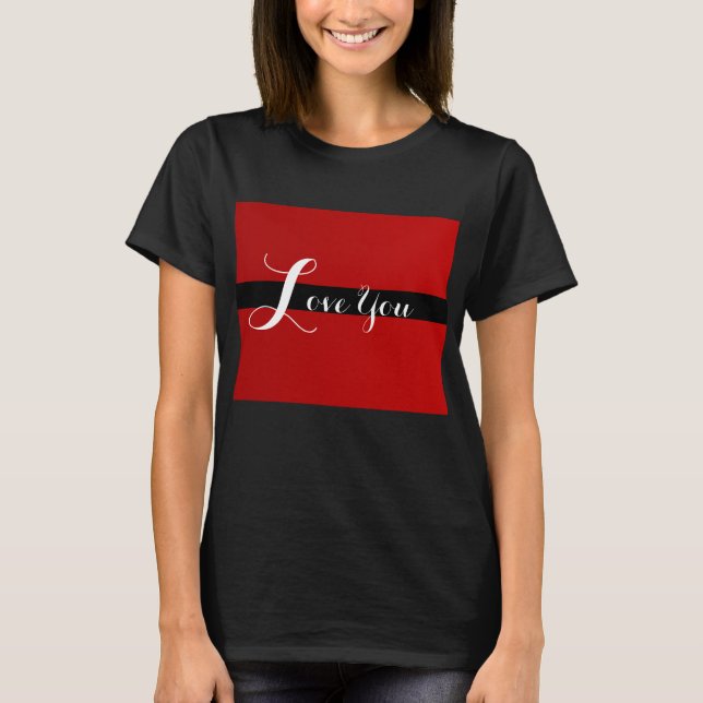 T-shirt Aimez-vous - Rouge carré (Devant)