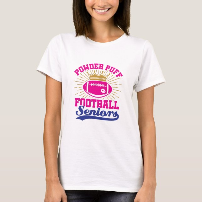 T-shirt Aînés de football de pouf en poudre (Devant)