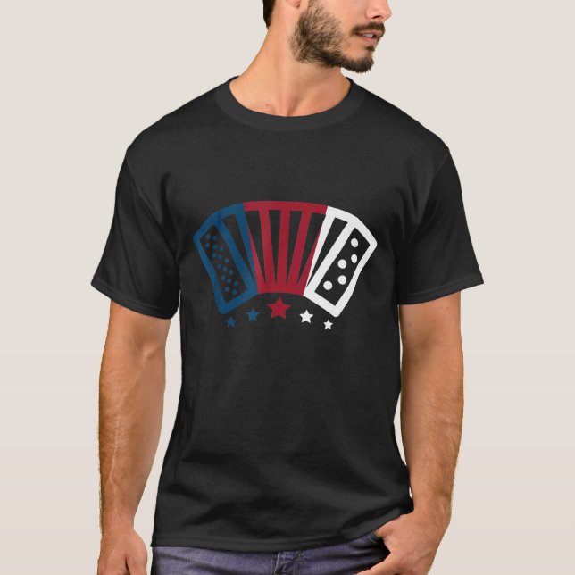 T-shirt Air Accordion American Flag (Devant)