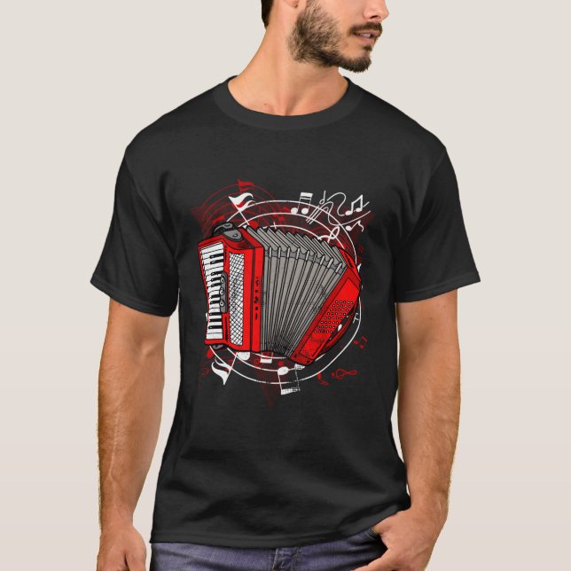 T-shirt Air Accordion Colors Music Instrut Accordion (Devant)