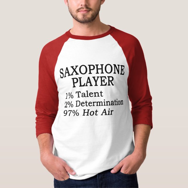 T-shirt Air chaud de joueur de saxophone (Devant)