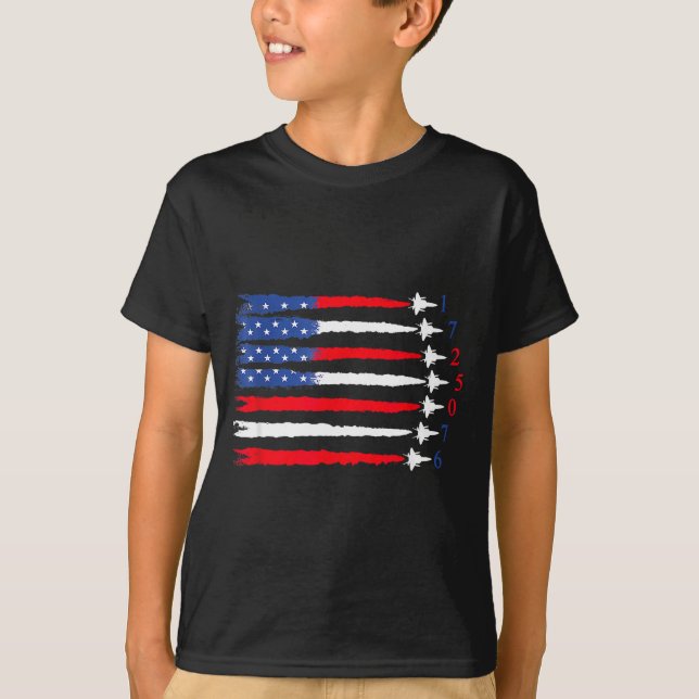 T-shirt Air Force American Flag 4th Of July 2026 Funny Gif (Devant)