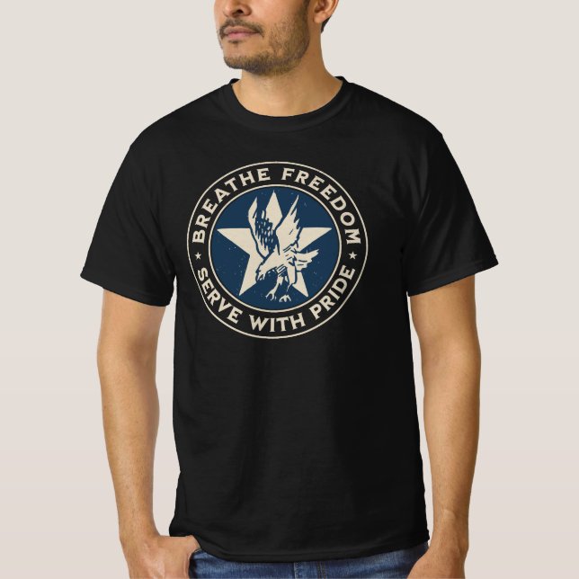 T-shirt Air Force - Breathe freedom, serve with pride. (Devant)