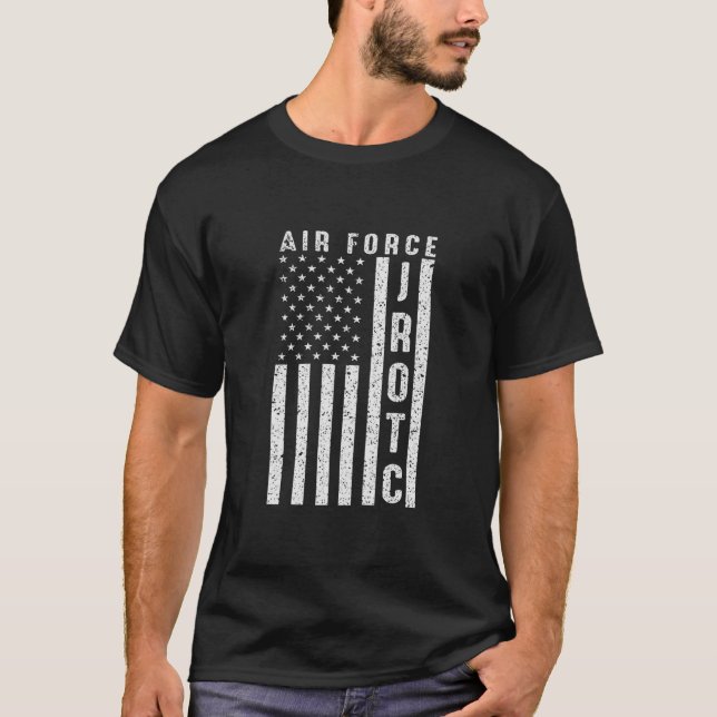 T-shirt Air Force Junior ROTC USAF JROTC USA Flag Cool Gif (Devant)