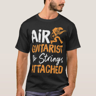 T-shirt Air Guitariste Sans Cordes Attachées Papa Guitare 
