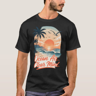 T-shirt Air Océanique. Esprit Clair. | Soleil Couchant Vin