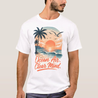 T-shirt Air Océanique. Esprit Clair. | Soleil Couchant Vin