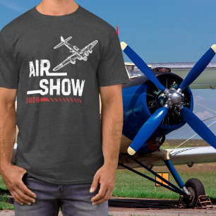 T-shirt AIR SHOW B-17 Avion Vintage 2ÈME GUERRE MONDIALE, 