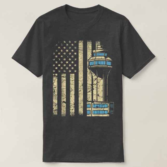 T-shirt Air Traffic Controller TowerAircraft Airspace ATC  (Design devant)