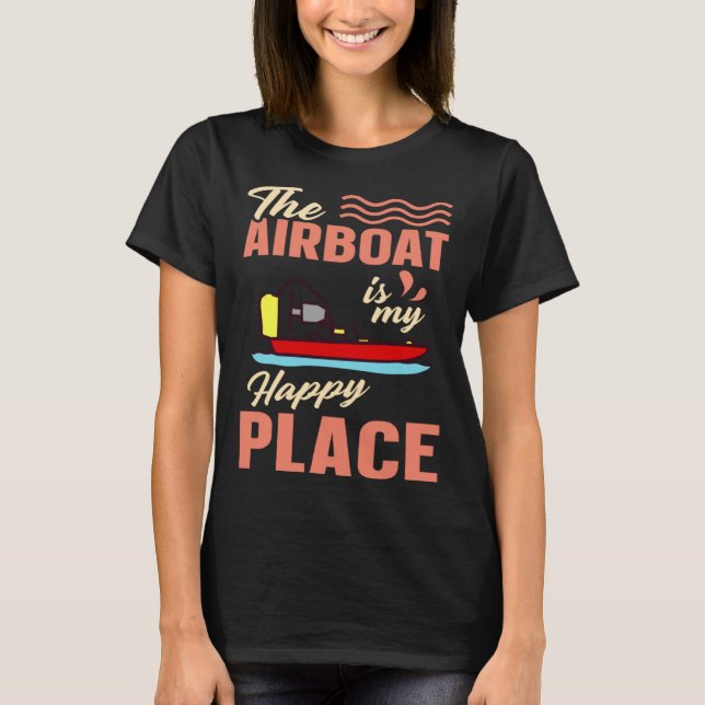 T-shirt Airboat Fanboat Rc Hydroplane Racing Swamp Boat Ri (Devant)