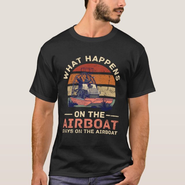 T-shirt Airboat Fanboat Rc Hydroplane Racing Swamp Boat Ri (Devant)