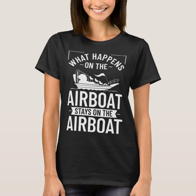 T-shirt Airboat Fanboat Rc Hydroplane Racing Swamp Boat Ri (Devant)