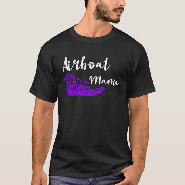 T-shirt Airboat Mama Swamp Hydroplane Mother Fanboat Airbo (Devant)
