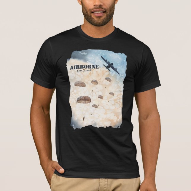 T-shirt Airborne Les Parachutistes Les Plus Beaux Jump Per (Devant)