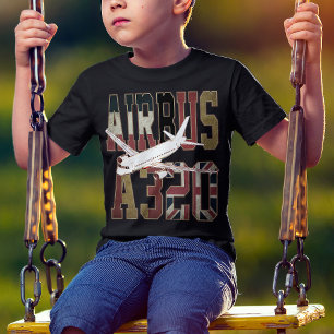 T-shirt Airbus a320 Jetliner. Drapeaux européens vintages