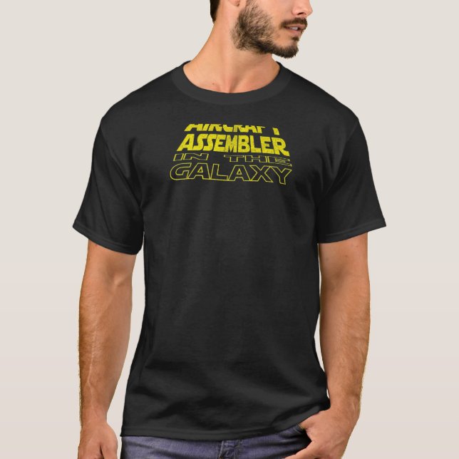 T-shirt Aircraft Assembler  Space Backside (Devant)
