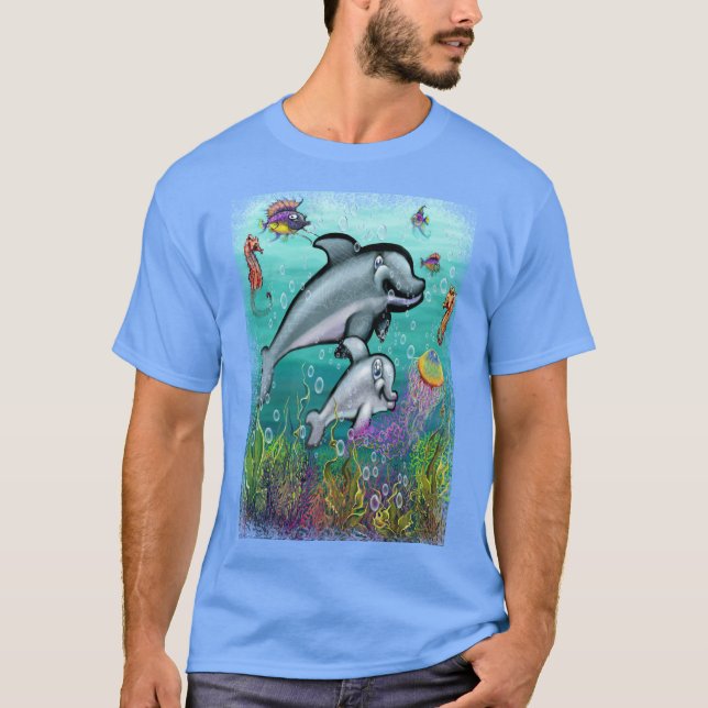 T-shirt Aire de jeu des dauphins (Devant)