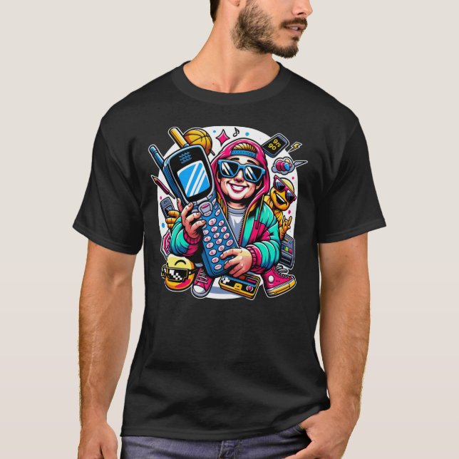 T-shirt Aire de jeu Retro Tech : une nostalgique Odyssée d (Devant)