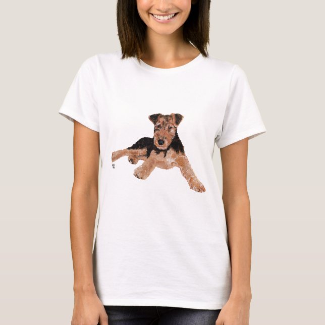 T-shirt Airedale, Lakeland, Welsh Terrier Pup (Devant)