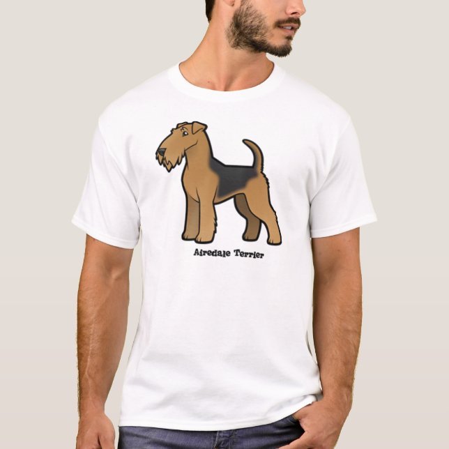 T-shirt airedale terrier (Devant)